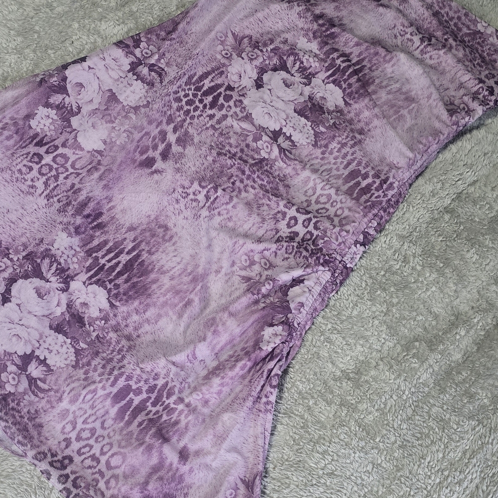 Princess Polly Lavender Floral & Animal-Print Strapless Dress